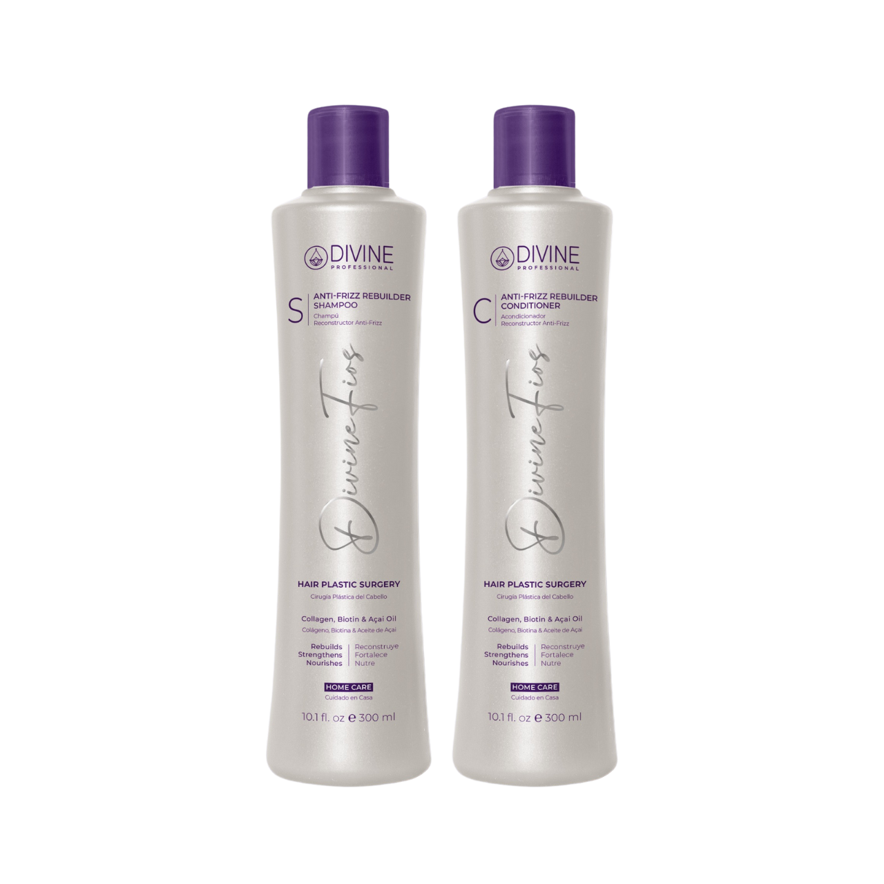 Anti-Frizz Rebuilder Shampoo & Conditioner Duo Set – Divine