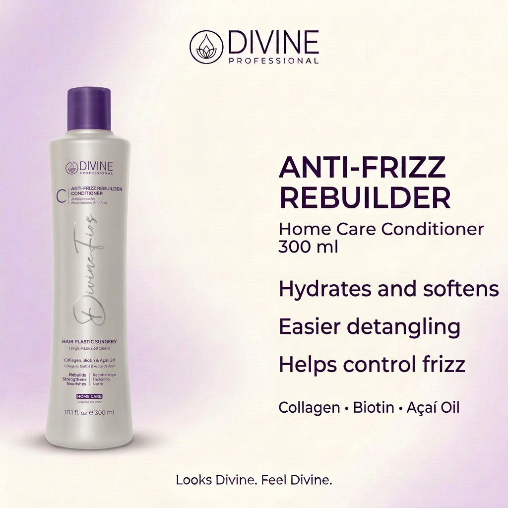 Diseño Divine Professional Acondicionador Anti-Frizz 300 ml en inglés