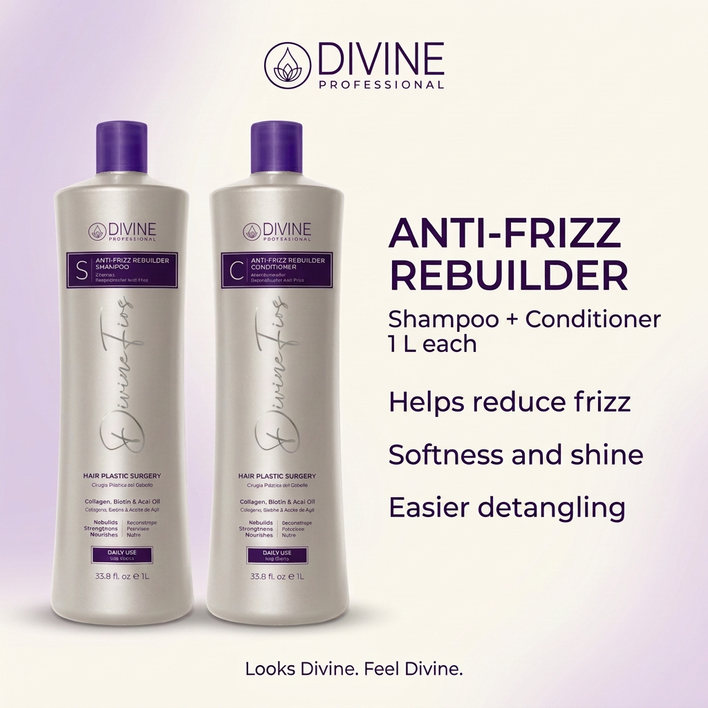 Diseño Divine Professional Anti-Frizz Rebuilder en inglés