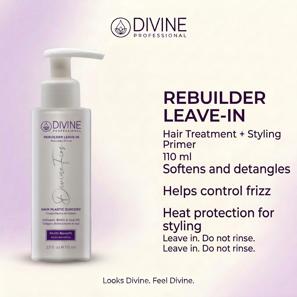 Diseño Divine Professional Rebuilder Leave-In 110 ml en inglés