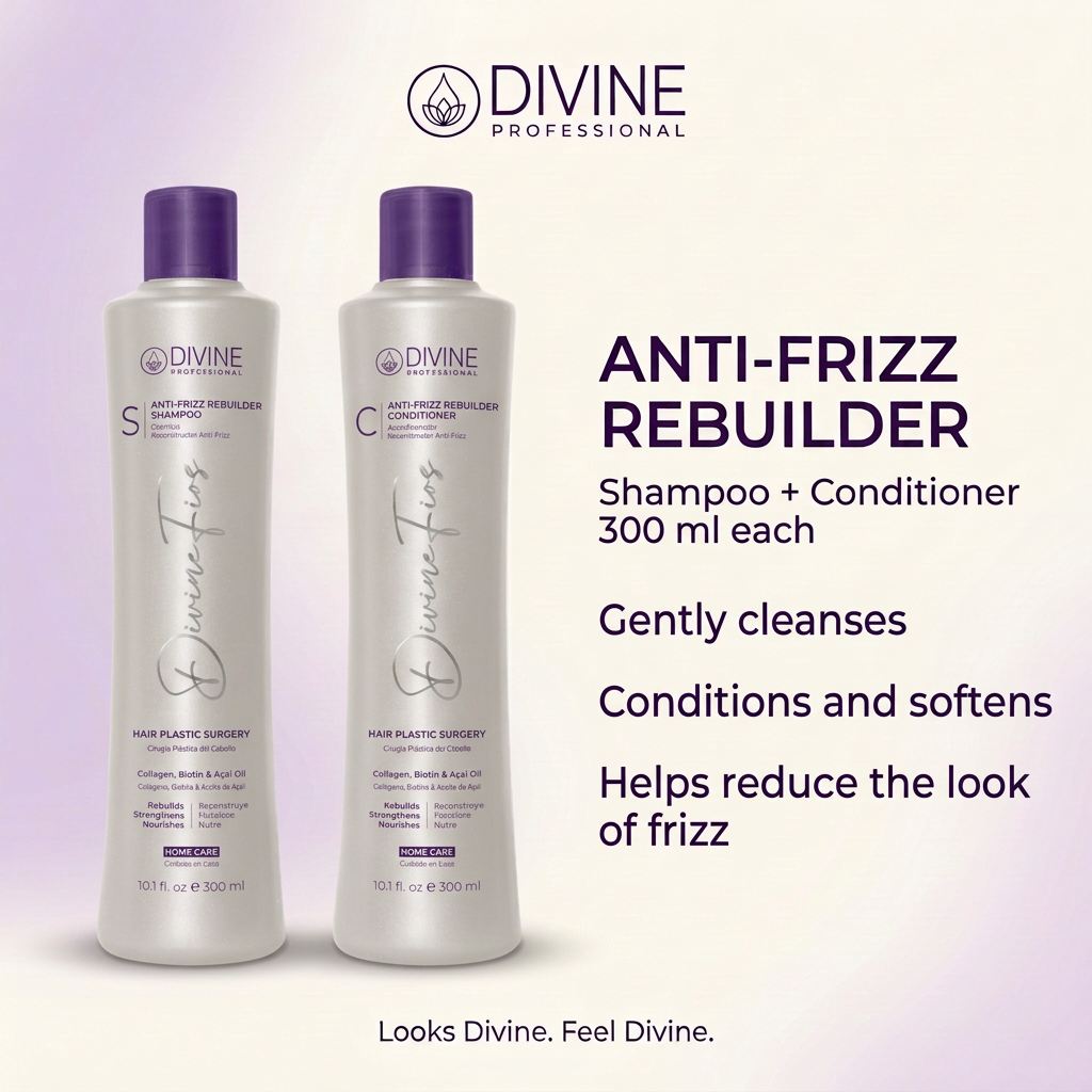 Diseño Divine Professional Anti-Frizz de 300 ml en inglés