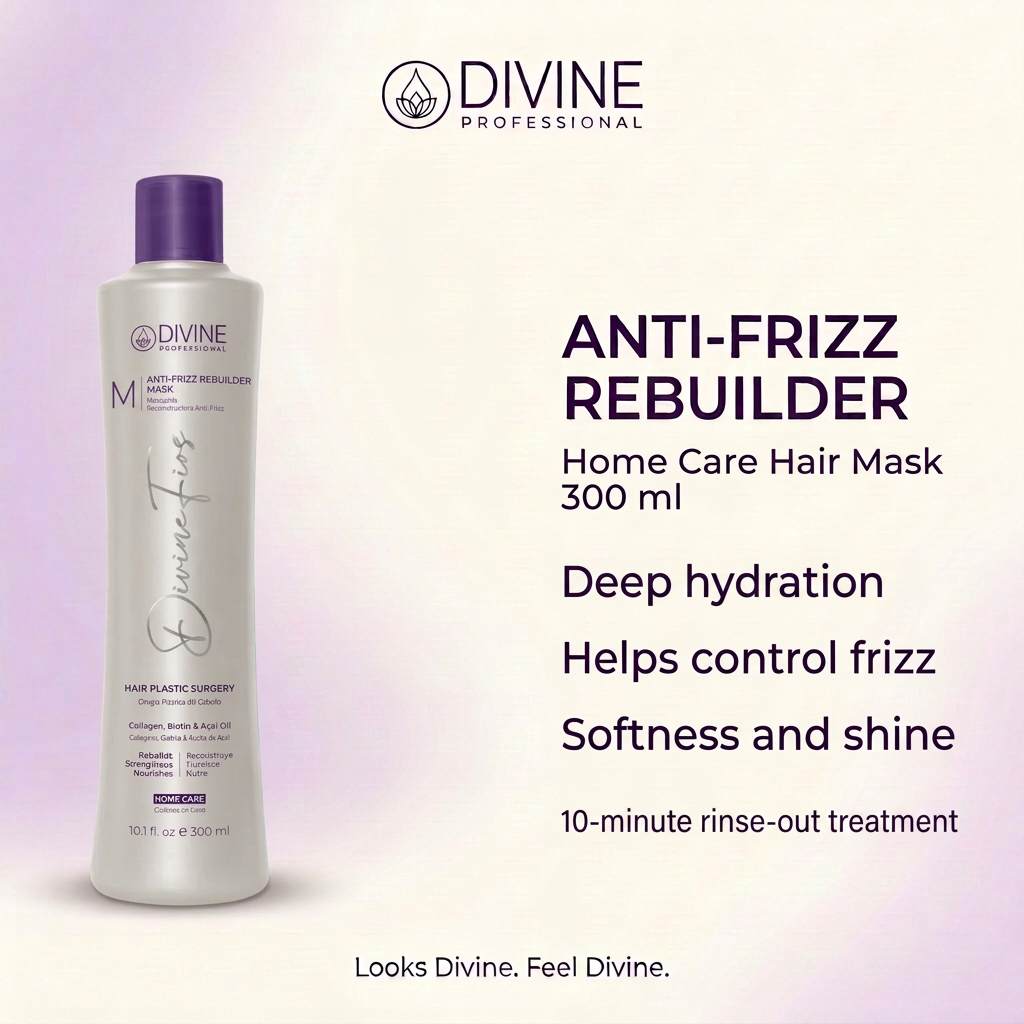Diseño Divine Professional Mascarilla Anti-Frizz 300 ml en inglés